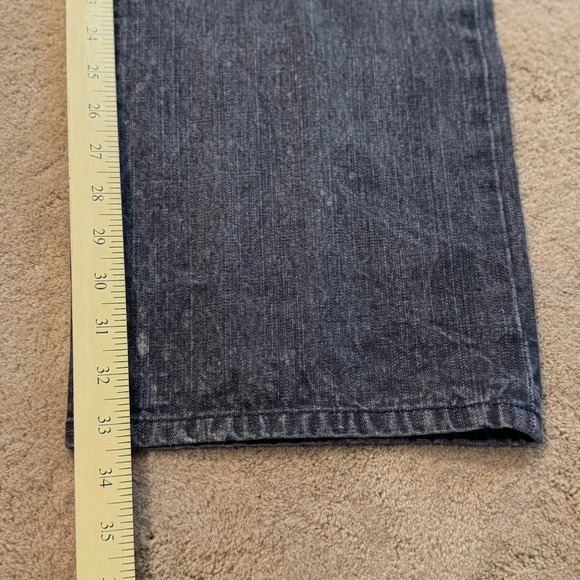 Vintage Akademiks Baggy Jeans Men 34x33 Black Embroidered Skater Grunge - Picture 5 of 12